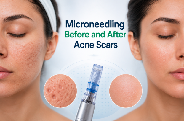 Microneedling Before and After Acne Scars